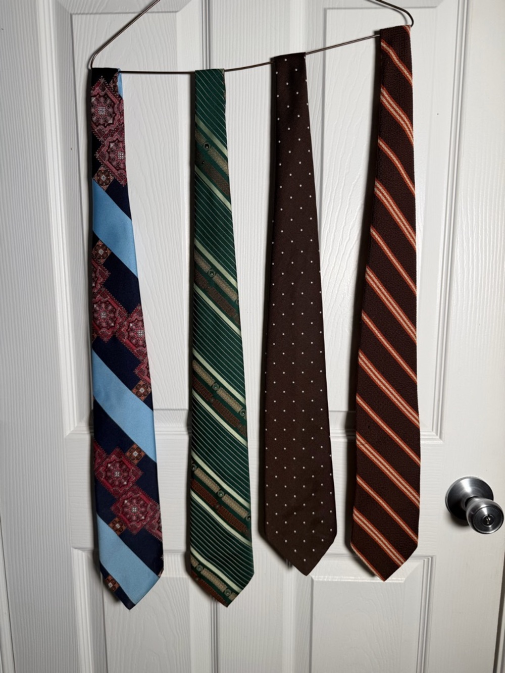 Vintage Andhurst Men’s Ties Bundle Brown, Green, Blue, Polka Dot, & Stripped